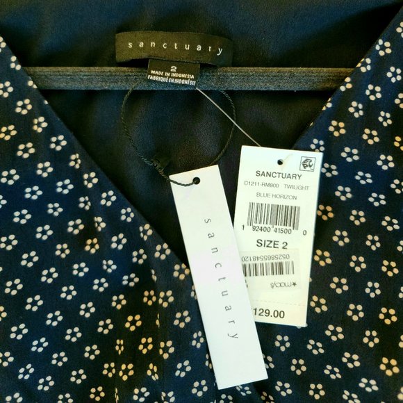 Sanctuary Fun & Flirty Black and White Dress Size 2 NWT - Picture 7 of 8